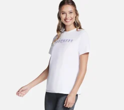 SKECHERS Gradient Short Sleeve Tee WHT Discount