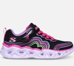 SKECHERS Heart Lights - Retro Hearts BKMT Discount