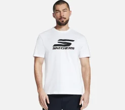 SKECHERS Performance Logo Tee WHT Fashion
