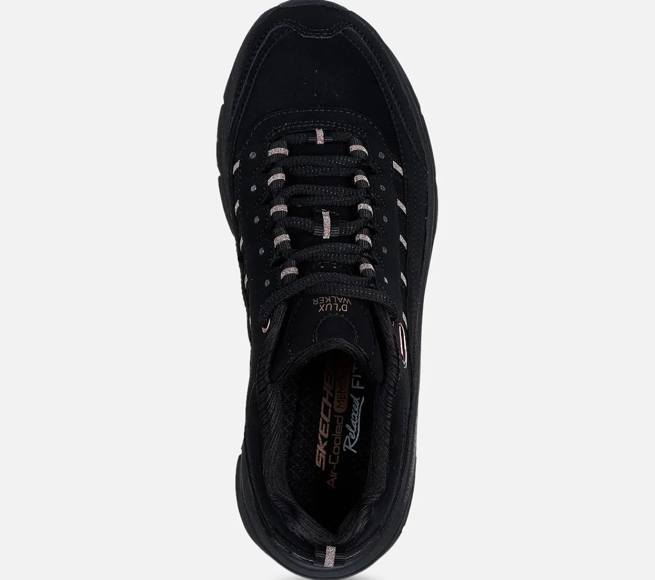 SKECHERS Relaxed Fit: D'Lux Walker 2.0 - Golden Step BKRG New