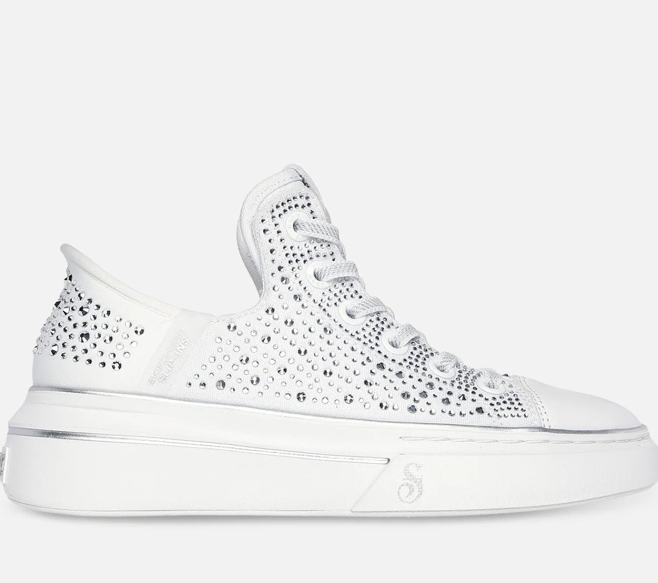 SKECHERS Snoop Dogg: Slip-ins: Snoop One - Rhine-Stoned WHT Clearance