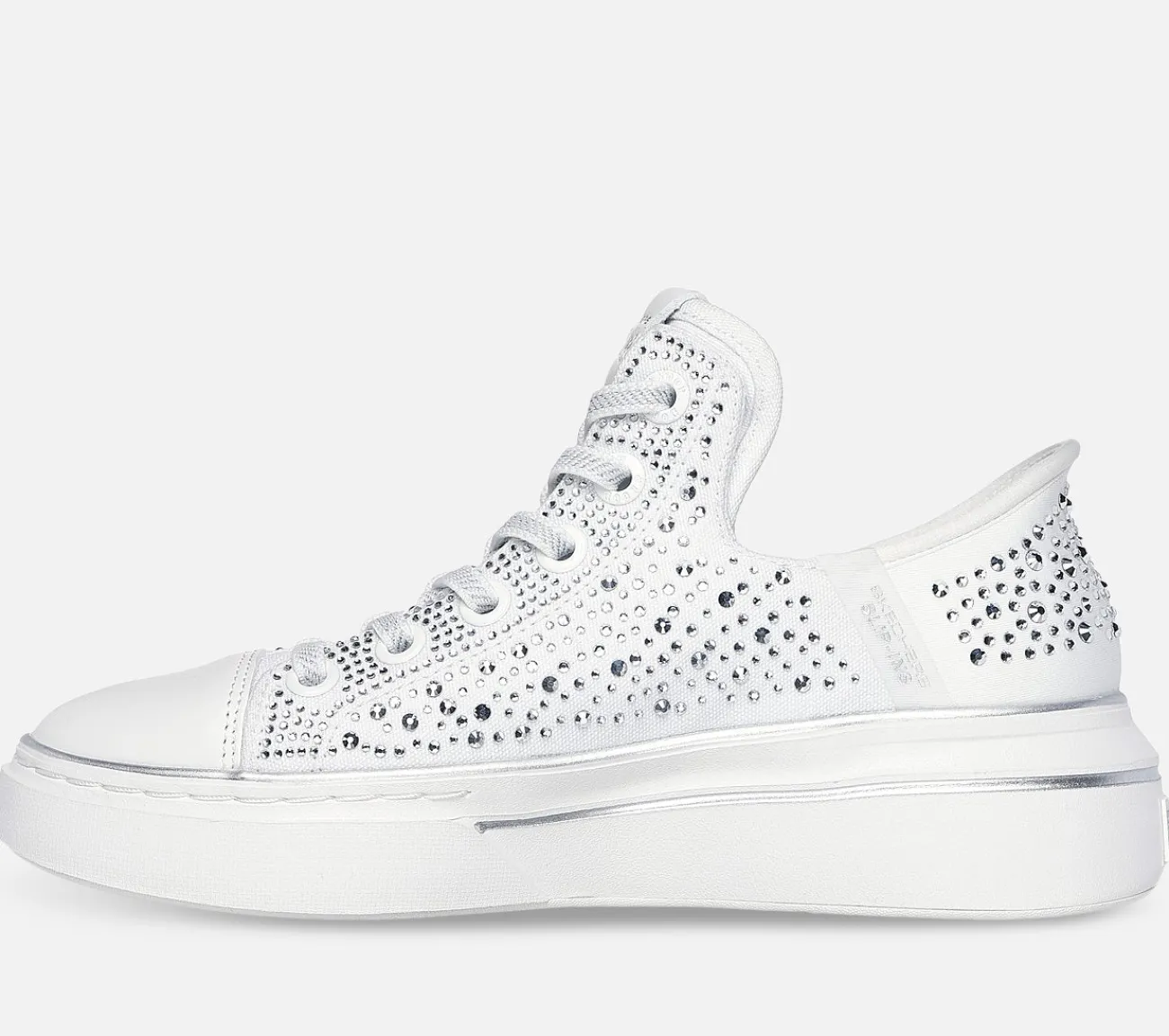 SKECHERS Snoop Dogg: Slip-ins: Snoop One - Rhine-Stoned WHT Clearance