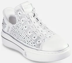SKECHERS Snoop Dogg: Slip-ins: Snoop One - Rhine-Stoned WHT Clearance