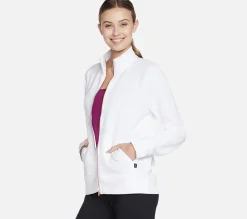 SKECHERS The Hoodless Hoodie GO WALK Everywhere Jacket WHT Sale