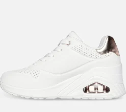 SKECHERS Uno Wedge - HI Steps WHT New