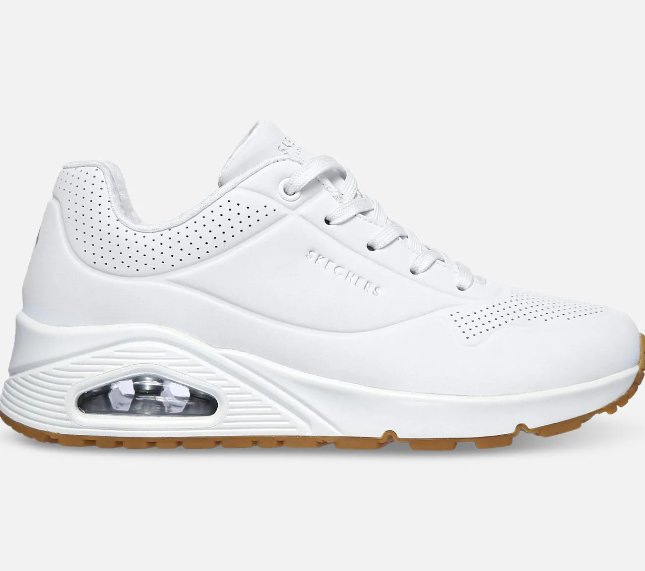 SKECHERS Wide Fit: Uno - Stand on Air WHT Best